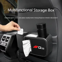 car tissue box leather storage box multifunctional car seat back trash can storage box for audi a1 a3 a4 a5 a6 a7 a8 q3 q5 q7 q8