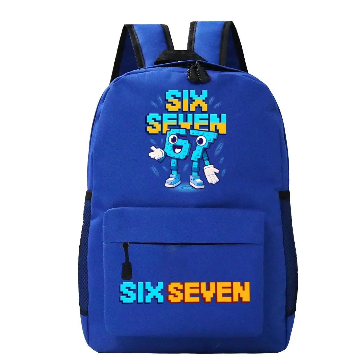 Фото Рюкзак Six Seven, итальянский Brainrot, графический золотой принт, мем, игровая сумка на плечо, модная школьная сумка для девочек и мальчиков с героями мультфильмов №5