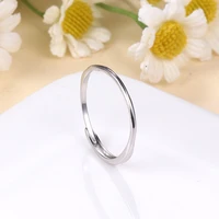 simple round ring 925 silver solid color ring for women luxury wedding engagement anniversary gifts kpop accessories charm
