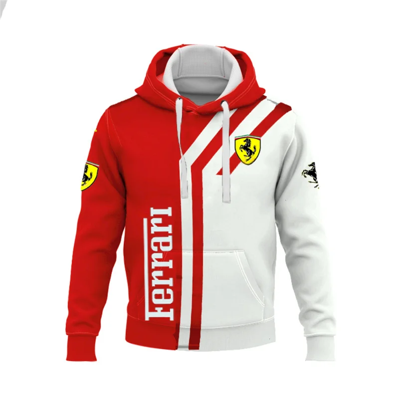 

Коллекция 2022 года, Модный свитшот с логотипом на заказ, зимняя толстовка с 3D принтом Ferrar F1, уличный пуловер унисекс, топ для пары, топы 6XL