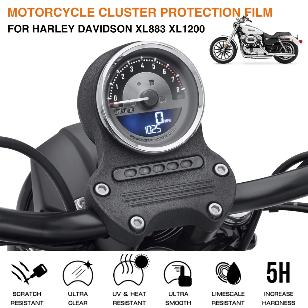 

Suitable for Davidson Harley XL883 XL1200 Motorcycle Modified Accessories Anti-scratch Waterproof Instrument Membrane