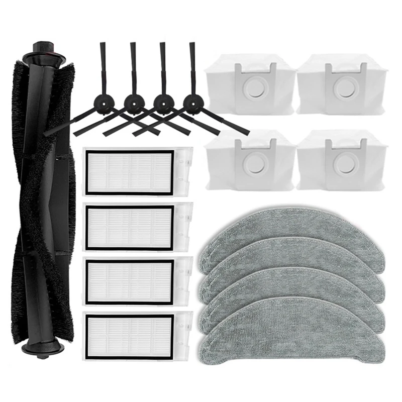 

For Xiaomi Roidmi Eve Plus SDJ01RM Robot Vacuum Spare Parts Main Side Brush Hepa Filter Mop Cloth Dust Bags