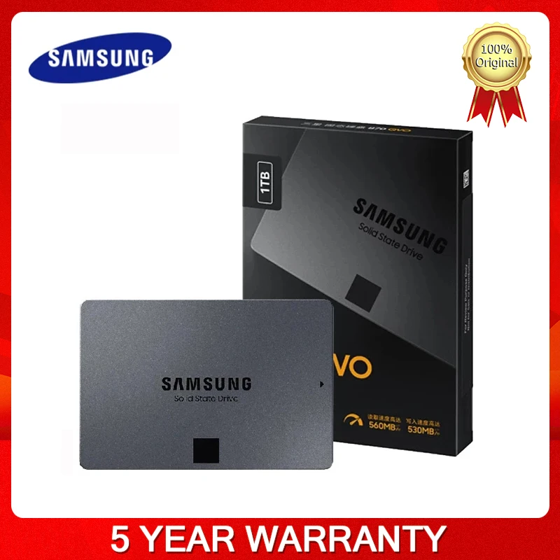 

SAMSUNG 870 QVO 1TB 2TB SSD Internal Solid State Disk 4TB 8TB SATA 3 HDD Hard Drive Laptop Desktop PC TLC Hard Drive 100% New