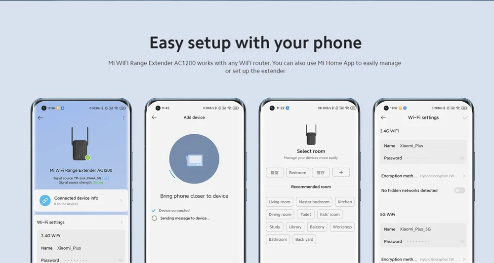 Xiaomi WiFi расширитель диапазона AC1200 высокоскоростной Wifi Создайте свою собственную