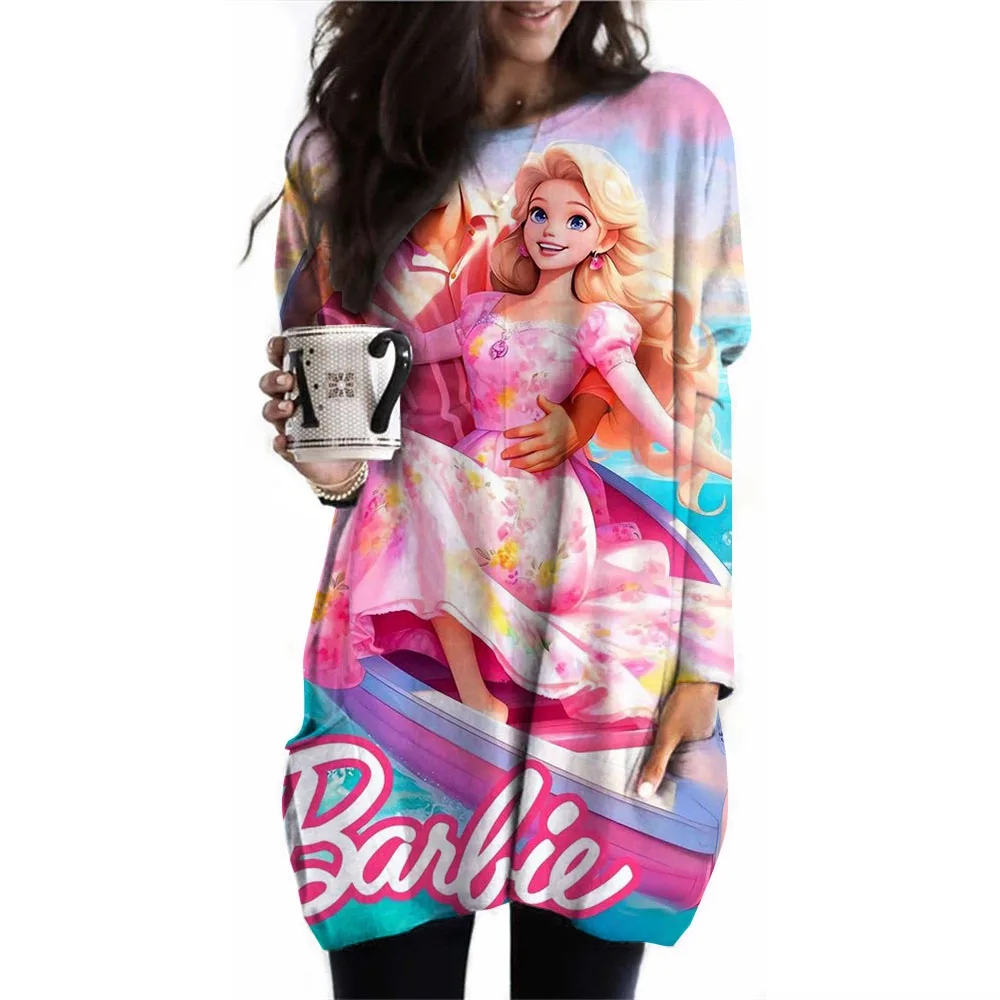 Новая толстовка с капюшоном 3D принтом Disney Барби Повседневная модная Толстовка Y2K