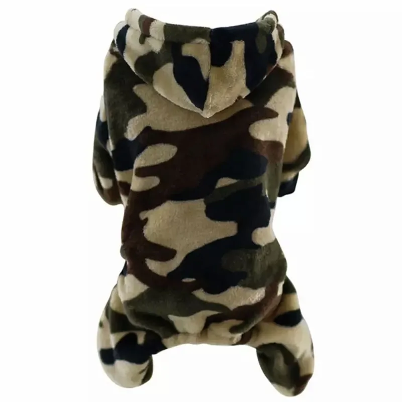 

Warm Dog Clothes Winter Fleece Pet Jumpsuits Camouflage Hoodie Jacket for Small Big Dogs Overalls Puppy Pajamas Yorkshire Coat