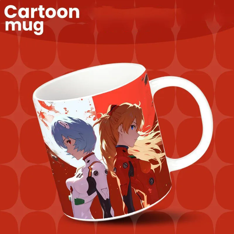 Фото Кружка Kawaii Rei Ayanami 350 мл, различные стили, Neon Genesis Evangelion, милая аниме-кружка из керамики для кофе и воды, идеальный подарок для фанатов №4