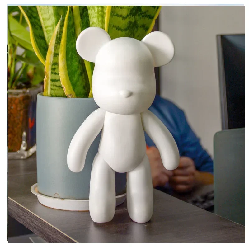Жидкая скульптура медведя ручной работы DIY Bearbrick белая пустая форма кукла игрушка