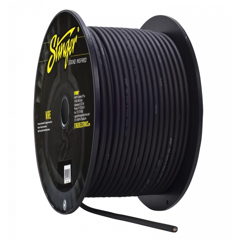 

-Провод питания 8GA PRO черный-250 футов.