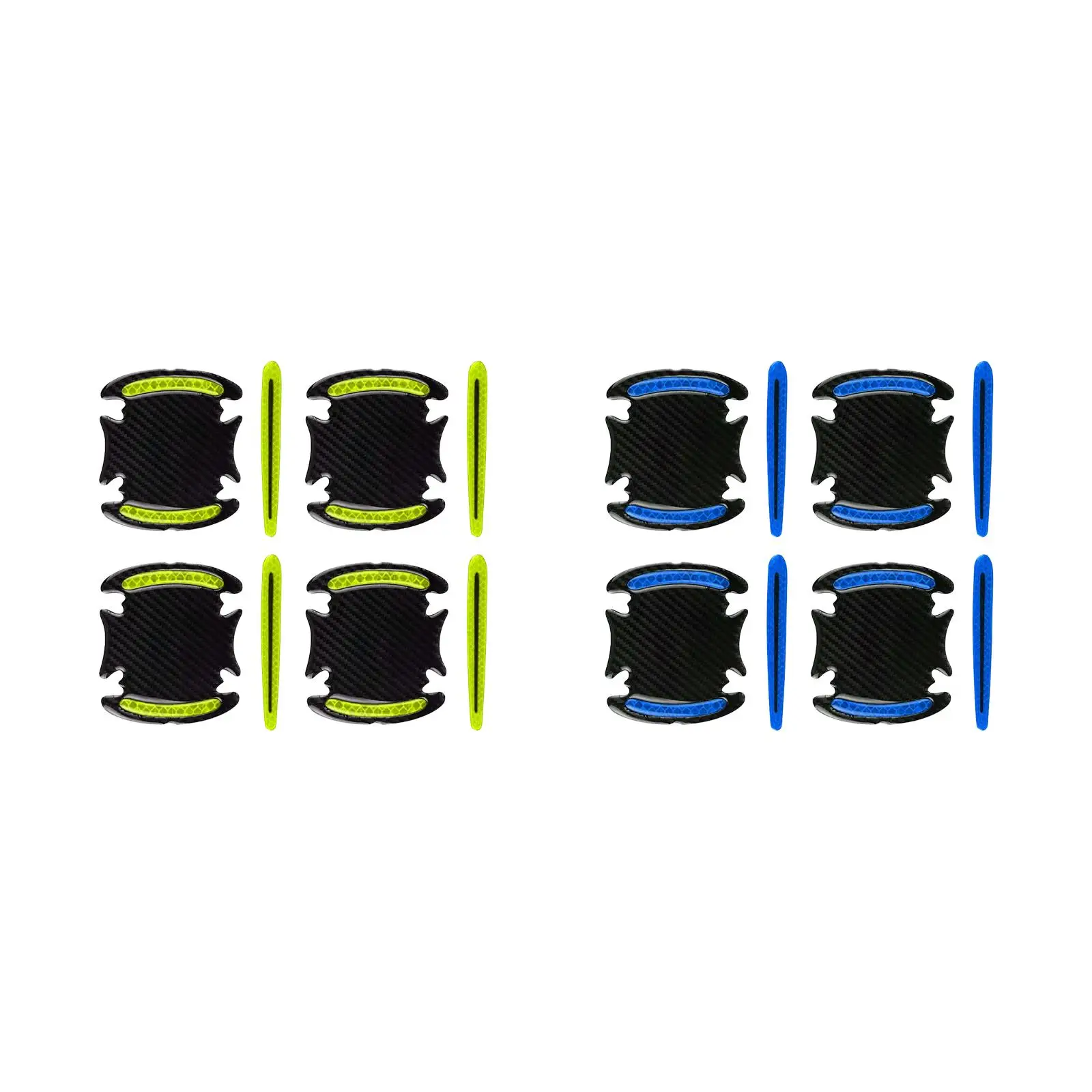 

8Pcs Car Door Handle Scratch Protector Reflector Stickers Automotive Accessories
