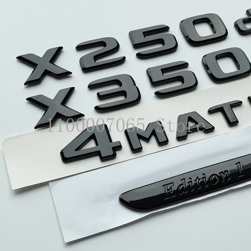 2017 глянцевые черные буквы X250d X350d 4matic Etition 1 эмблема для X автомобиля