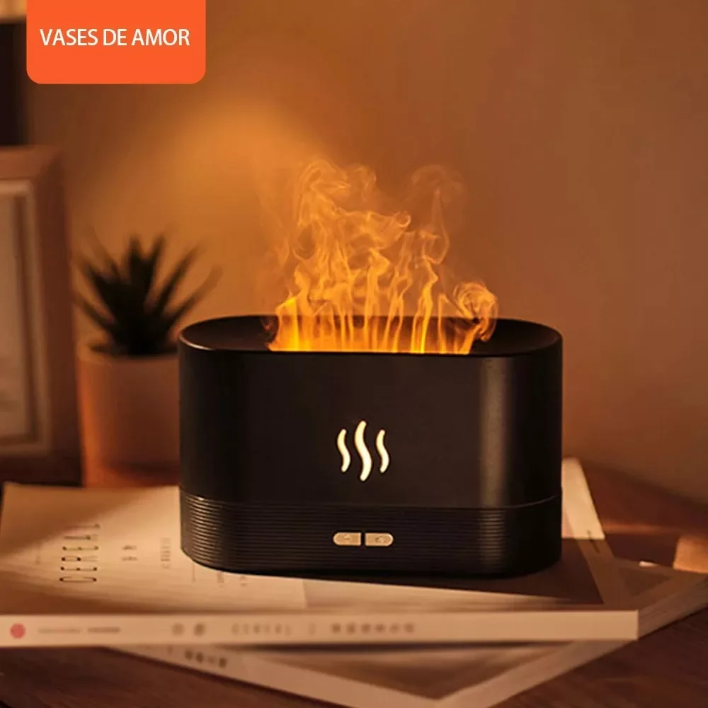 

Essential Oil Diffuser Simulation Flame USB Ultrasonic Humidifier Home Office Air Humidifier Aromatherapy Flame Lamp Difusor