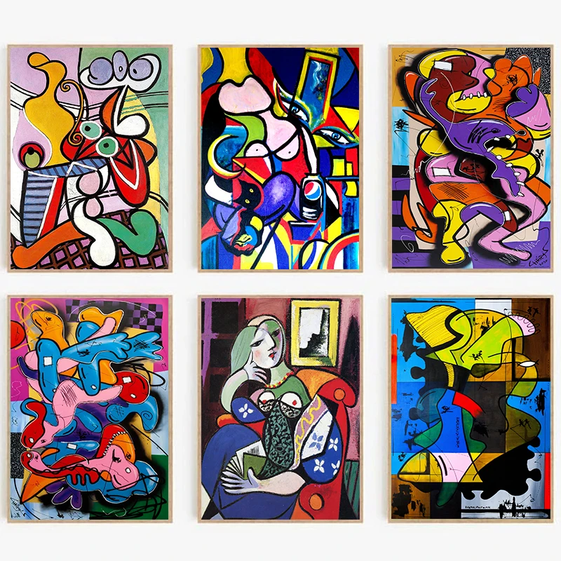 

Абстрактная картина Пикассо, Минималистичная фотография, настенное искусство для гостиной, украшение для дома