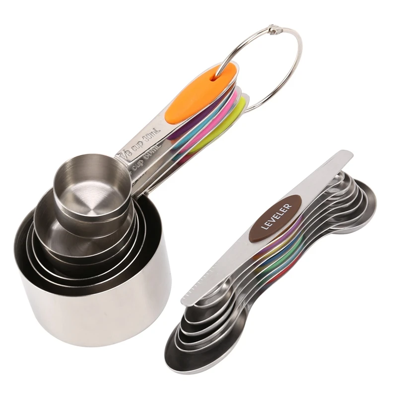 

13Pcs Measuring Cups And Magnetic Measuring Spoons Set,Professional Durable Kitchen Measuring Set For Liquid Wet, Dry