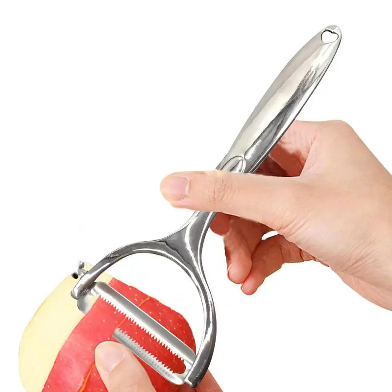 

Kitchen Peeler Zinc Alloy Peach Peeler Labor-saving Lightweight Tool Sawtooth And Blade Mouth Hole Handle Stainless Knife Edge
