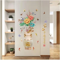 peach blossom super large one piece flower wall stickers bedroom living room doors decoration accessories