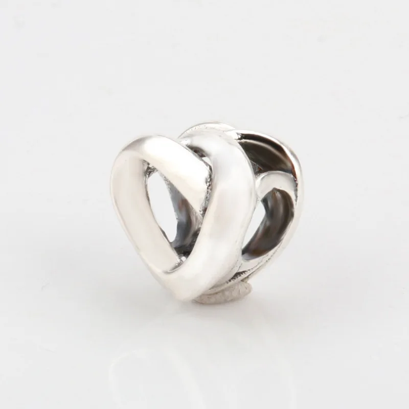 

Аутентичные бусины из серебра 925 пробы с узелком и сердцами, подходят к оригинальному Шарму, браслету, ожерелью, кулону