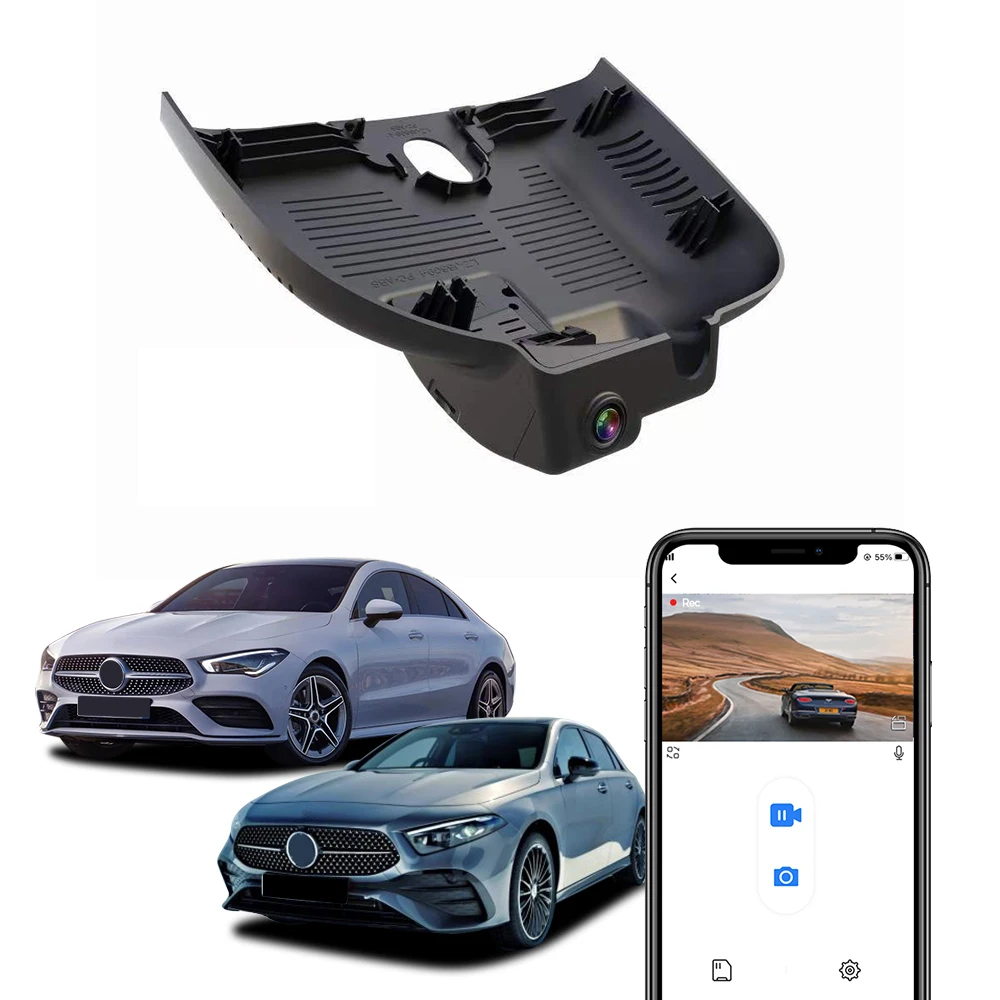 

Автомобильная камера для Mercedes-Benz A и CLA Class facelift 2023 2024 facelift, FITCAMX 4K Встроенный видеорегистратор для Mercedes Benz