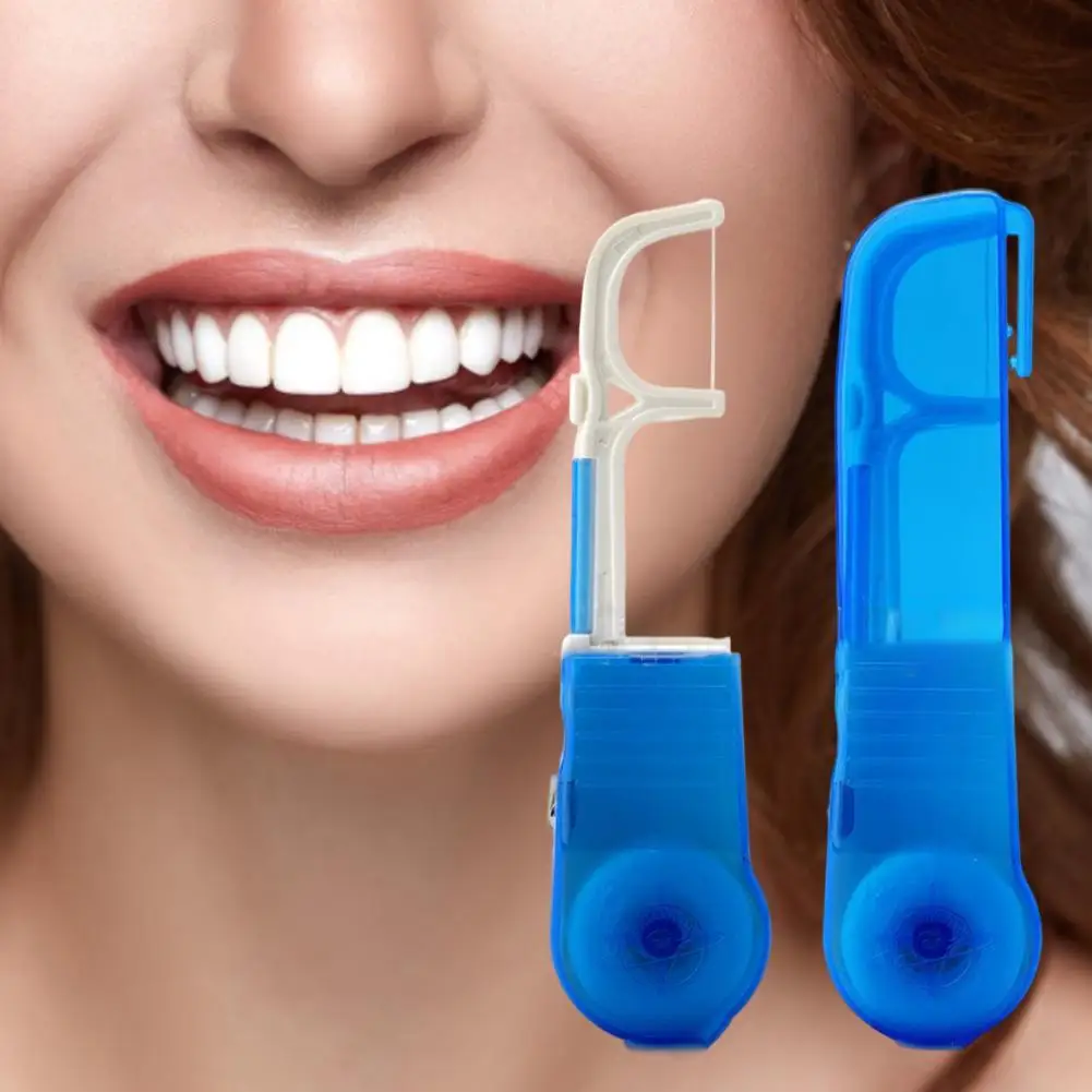 

1Box Dental Flosser Holder Practical Teeth Floss Pick Stick Holder User-friendly Reduce Gingivitis Risk Dental Floss Stick