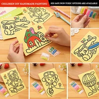 sand painting set handmade diy scratch painting materials toys creative painting colored sand students gifts for the first semes