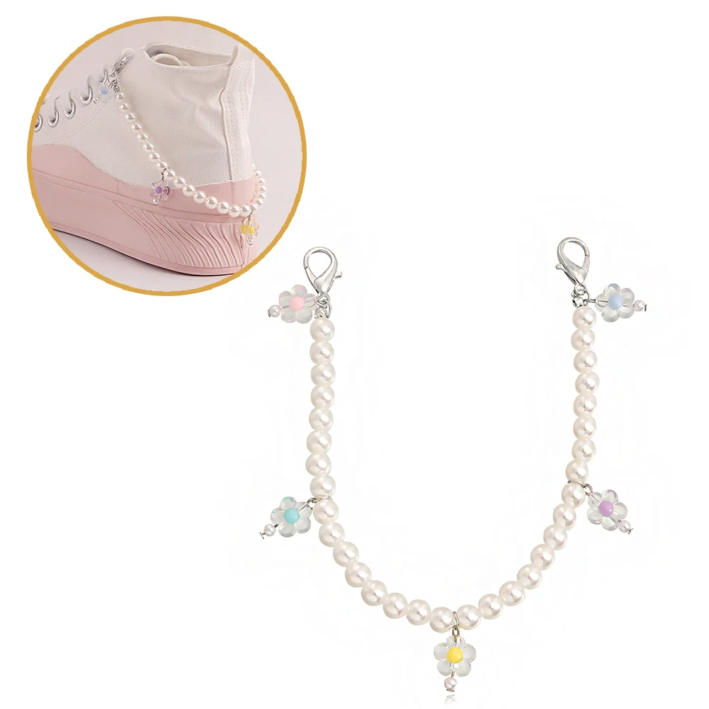 

Милые искусственные бриллианты для женщин, Цветочные акриловые бусины, обувная цепочка, браслет на лодыжку, летние пляжные аксессуары, брас...