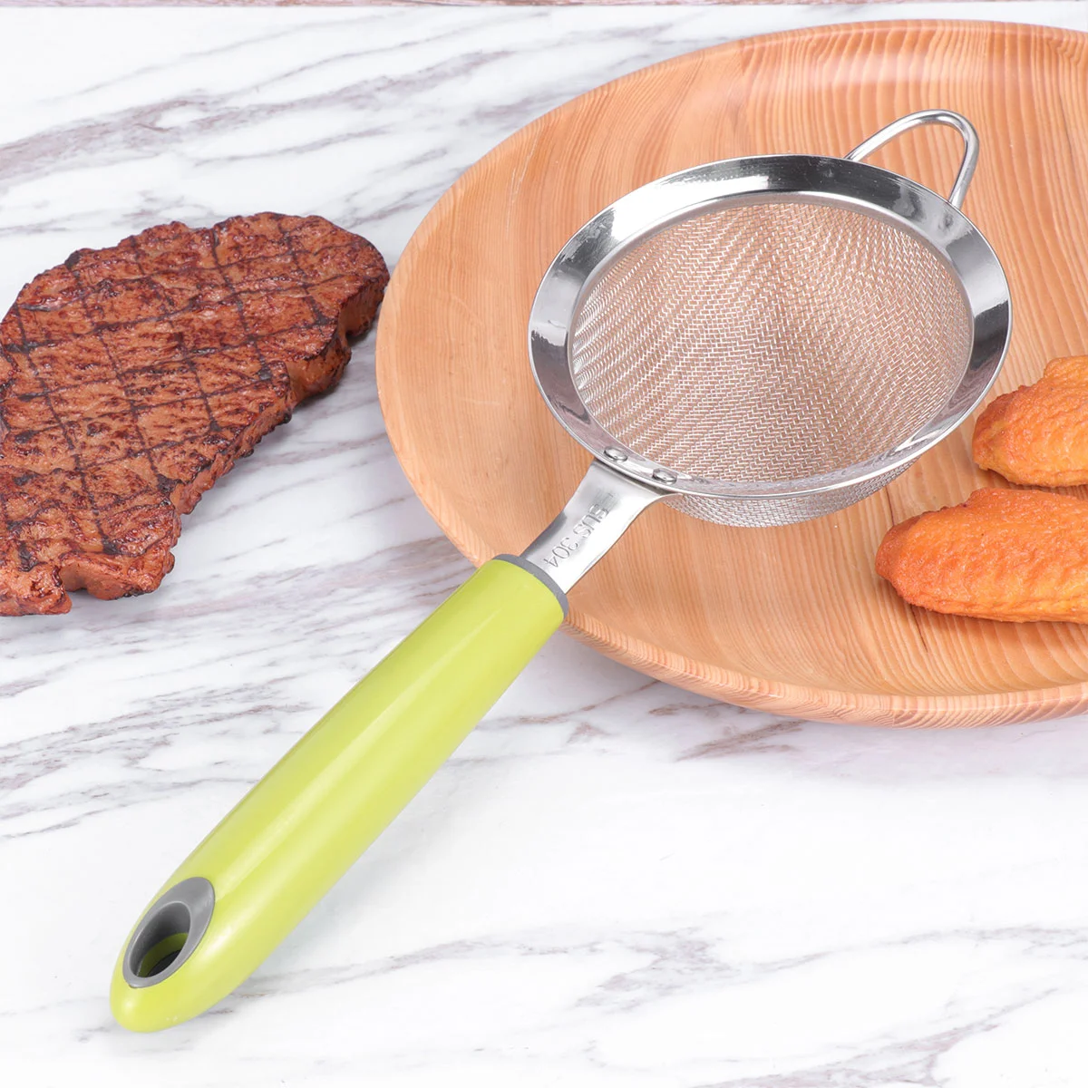 

Сетчатые сита из нержавеющей стали, ситечки для чая, зеркальный фильтр, ситечко для муки и порошка, Кухонное ситечко для приготовления выпеч...