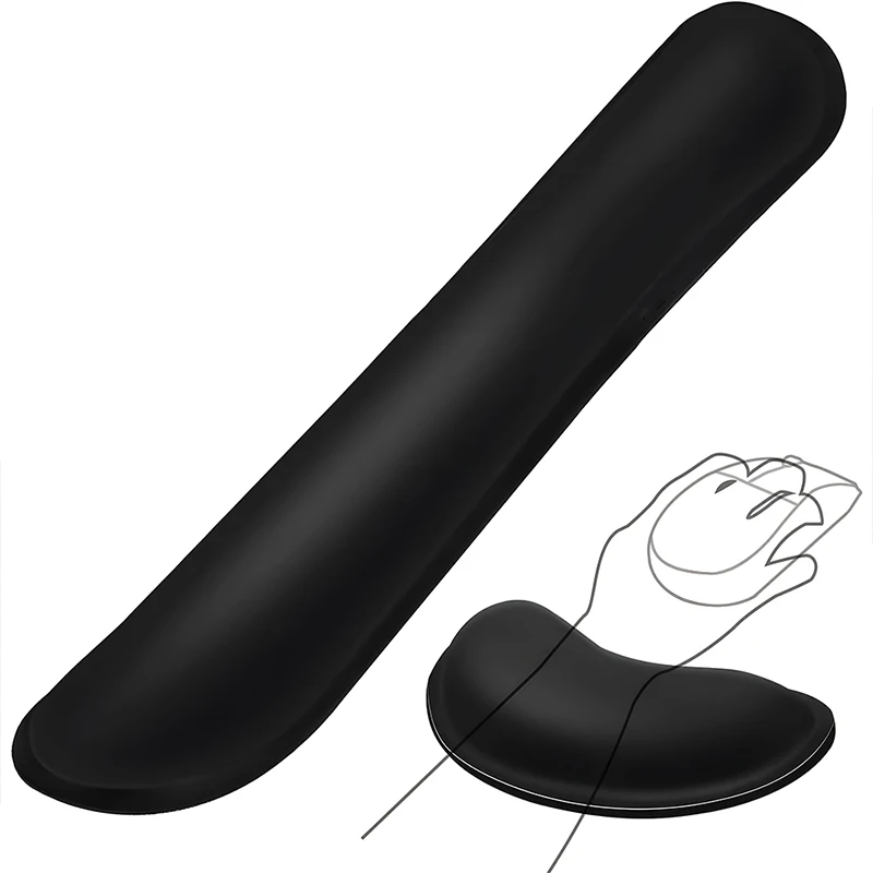 

Набор гелевых подушечек для запястья из пены с эффектом памяти, подставка для запястья с клавиатурой и коврик для мыши, подушка для запястья, поддержка для компьютера, снимает боль и усталость