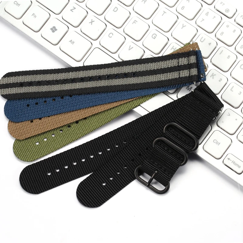 

Quick Release Premium Nylon Watchband Strap 20mm 22mm 24mm Men's Extension Smart Wristband Washable Replacement Strap Bracelet
