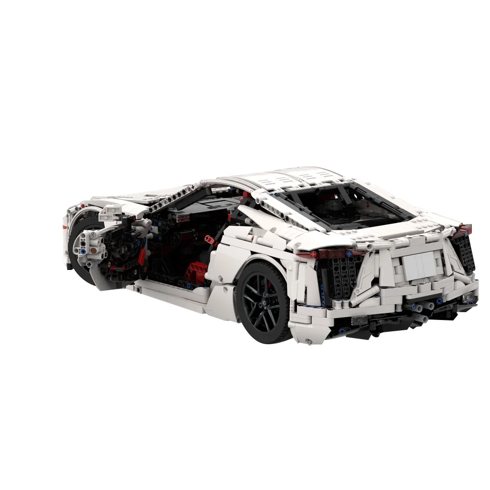 MOC Спортивный автомобиль Lexused LFA 1:8 Модель Строительный блок Скорость Белый