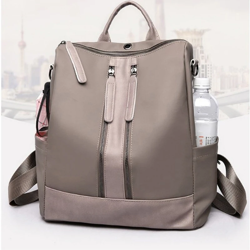 

Sport Backpack Jogging For Women Pu Leather Teenager Mochila Feminina Simple Vintage Shoulder Bag Outdoor Travel Bag City Bag