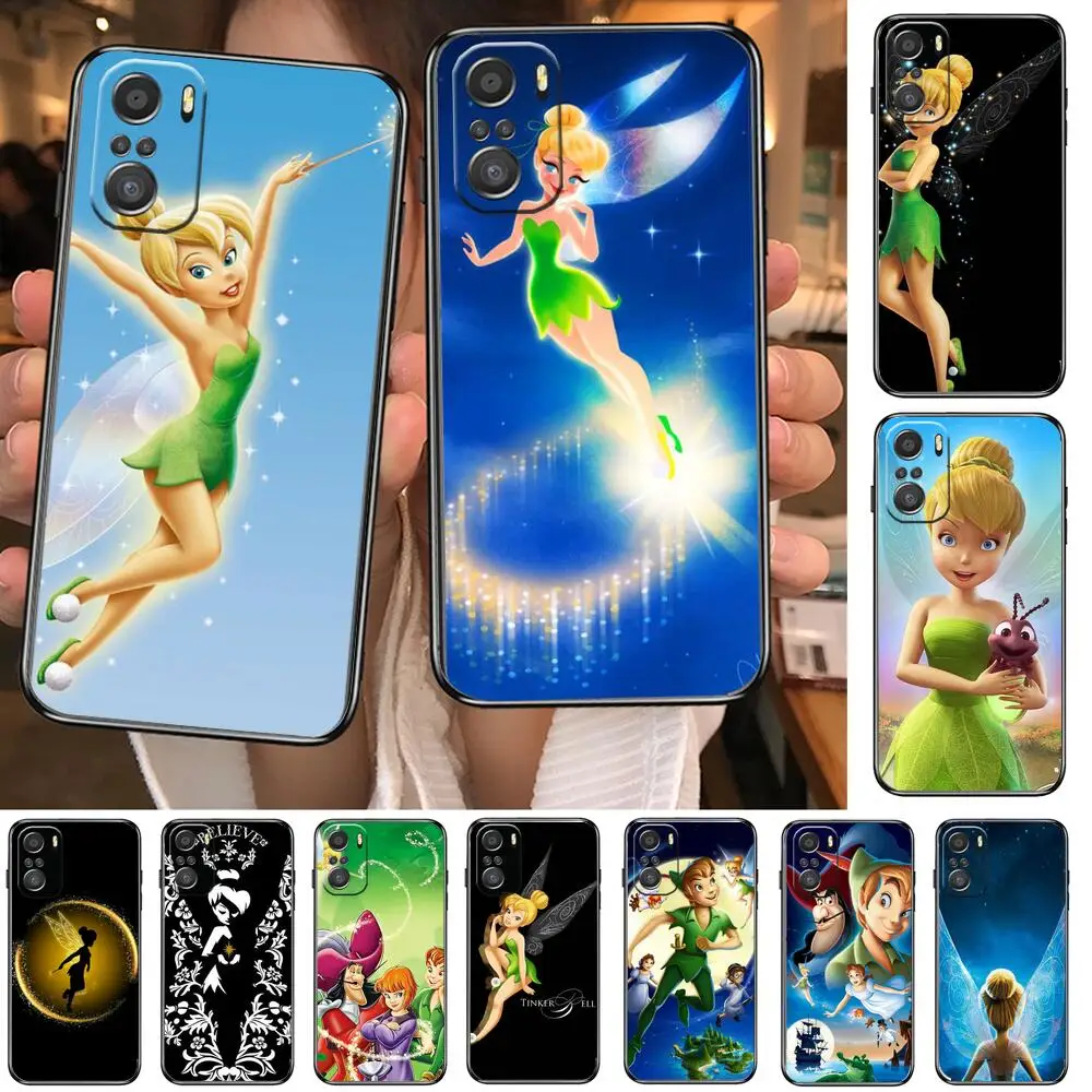 

Disney Tinker Bell Phone Case For xiaomi redmi 11 Lite pro Ultra 10 9 8 MIX 4 FOLD 10T Black Cover Silicone Back Prett
