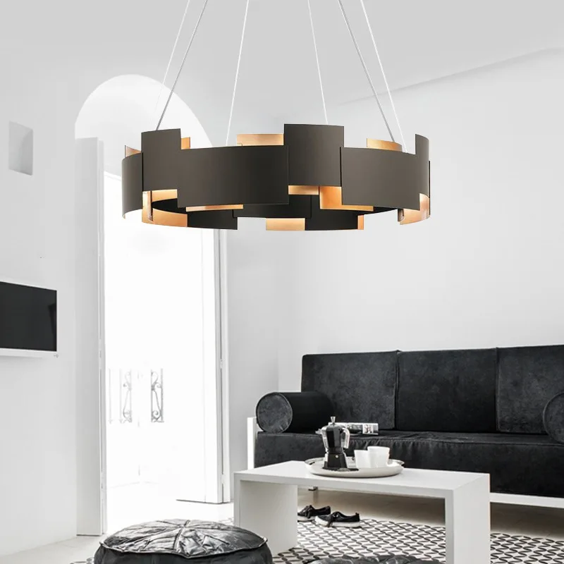 

Room Decor Led Art Chandelier Pendant Lamps Lights Luxury Home Post Modern Black Gold Nordic Style Hanging Restaurant Cafe Hotel