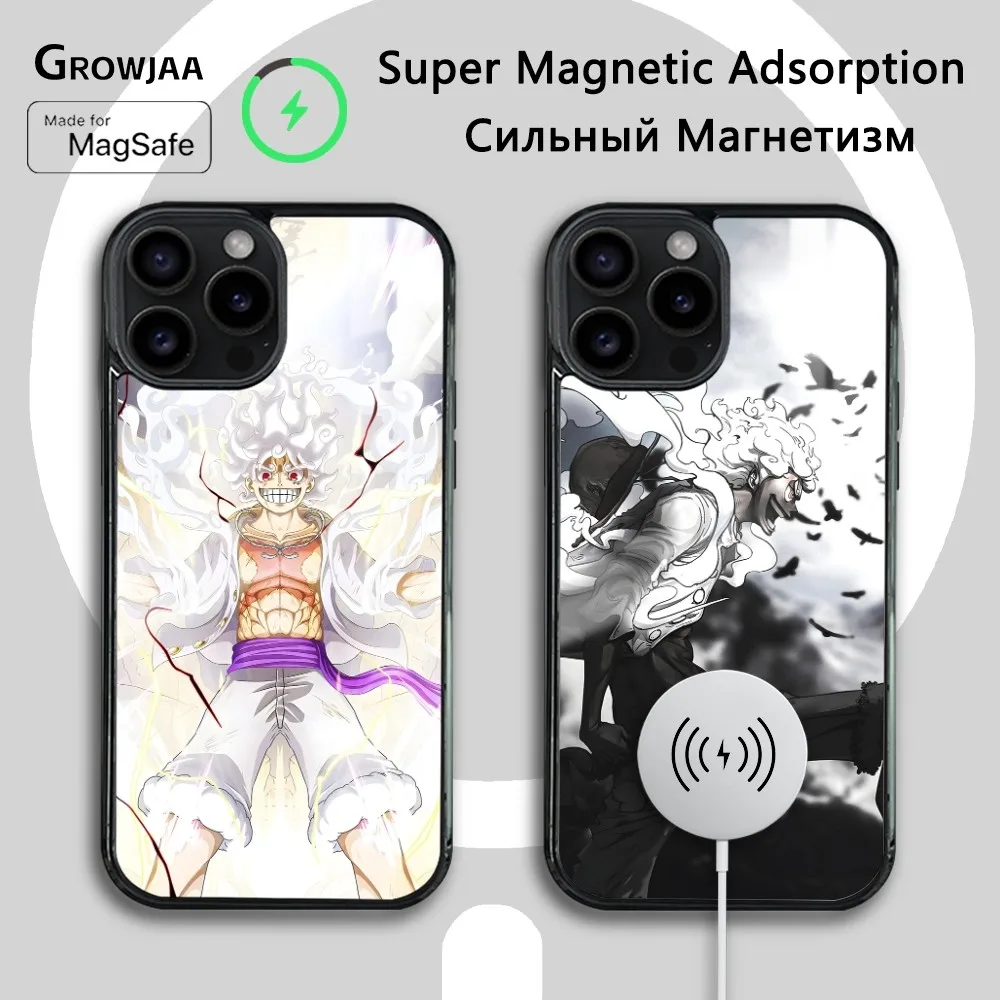 Ones P-Piece L-Luf-fys Art Phone Case For iPhone 16 15 14 13 12 11 Pro Max Plus Mini Magsafe Mirror Wireless Magnetic Cover