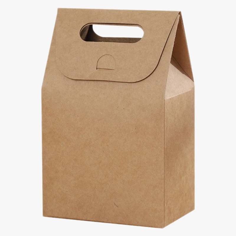 

Kraft Paper Gift Boxes,50PCS Candy Gift Treat Bags for Xmas Party Supplies Handy Paper Bag Baking Packaging Bag S