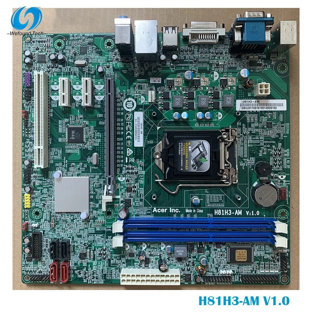 

100% рабочая настольная материнская плата для ACER H81H3-AM V1.0 LGA1150 H81, полностью протестированная системная плата