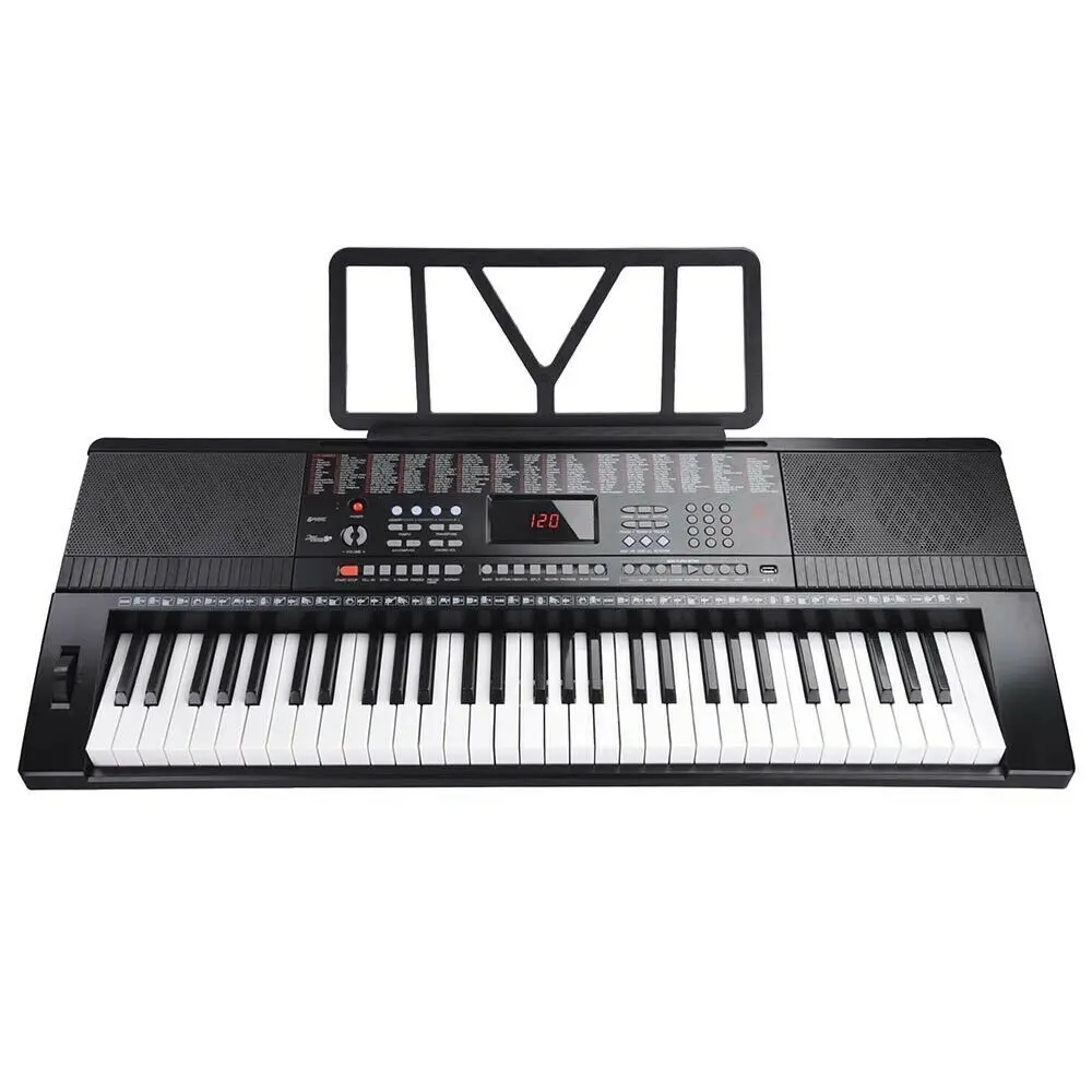 

61 Standard Keys Electronic Piano Build-in USB Port Black