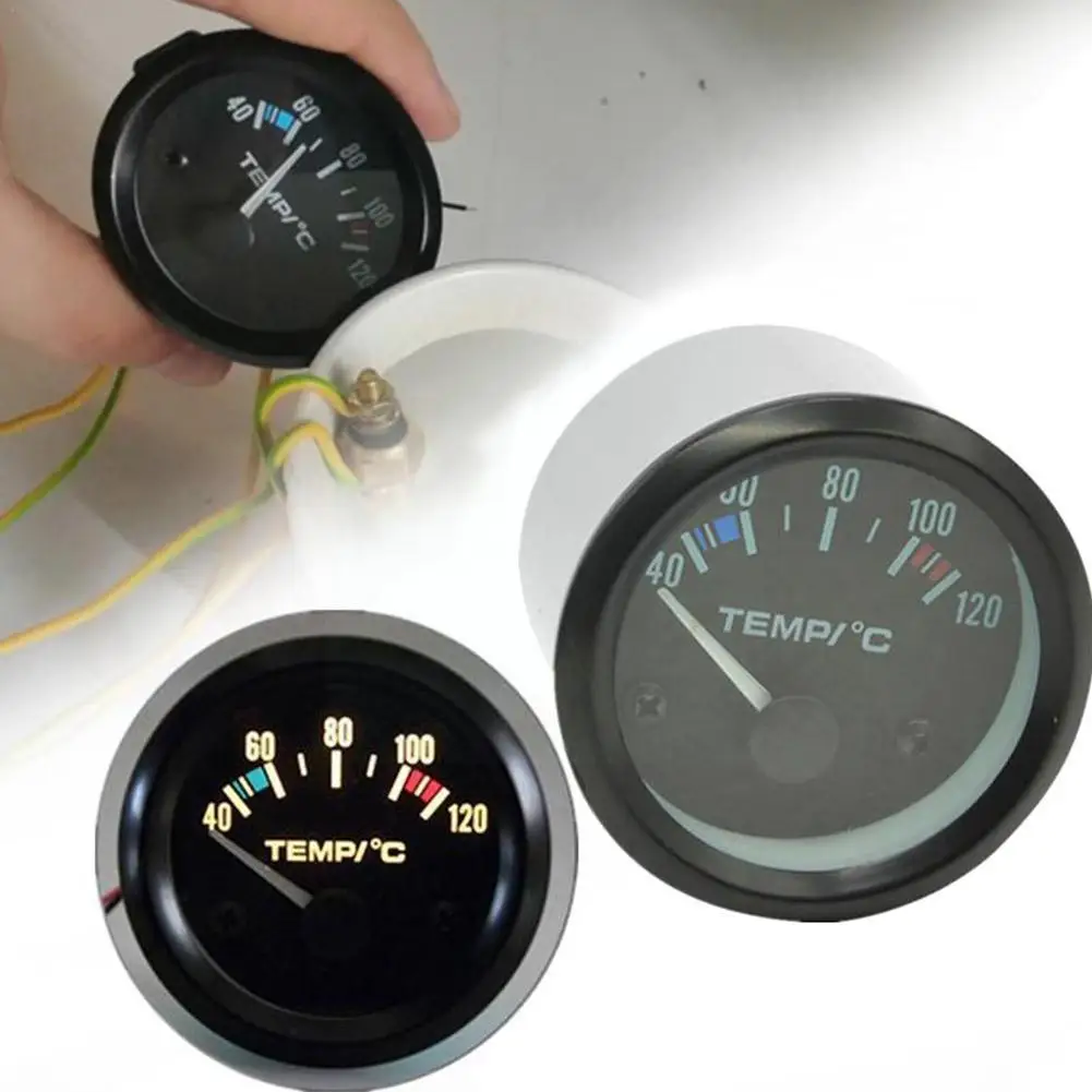 

2" 52mm Digital Car Water Temp Temperature Gauge 12v Sensor With Meter Water 40-120℃ Joint Led With Auto Pipe Adapter Temp U1a1