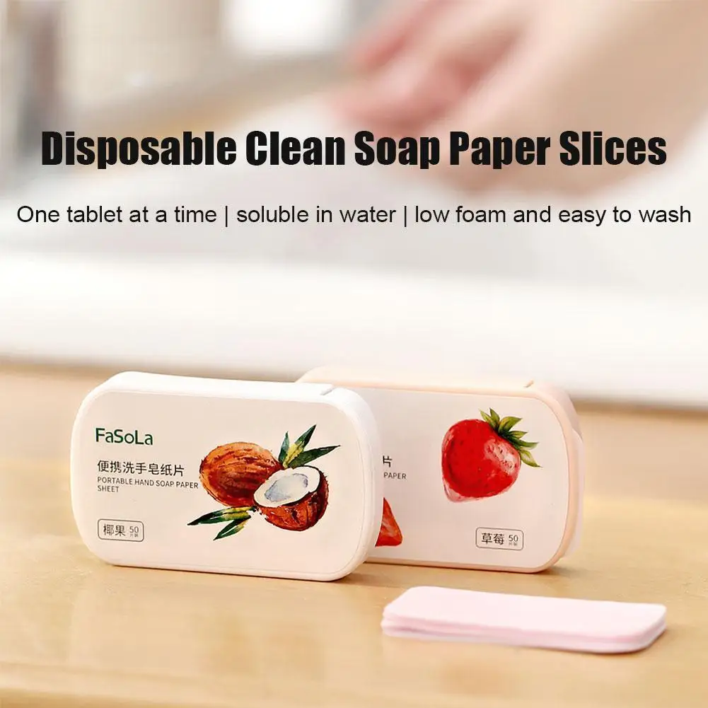 

Портативное бумажное мини-мыло с клубникой, одноразовая ручная Чистка, уход за мылом, дорожное мыло, бумага для ванны, мыло для рук, товары, аромат J4R2