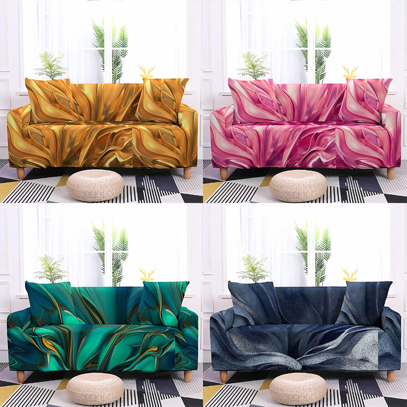

3D Color Pattern Printing Sofa Cover Stretch Antifouling Couch Cover Furniture Chair Cover Sofas for Living Room Sofa Slipcover