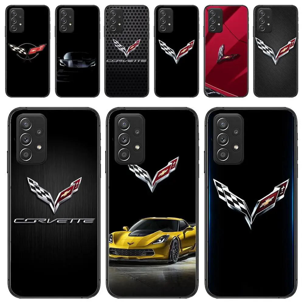 

Chevrolet Corvette Soft Phone Case For Samsung Galaxy A13 A52 A53 A73 A32 A51 A22 A12 A20e A50 A21 A72 A70 S 4G 5G Fashion Cover