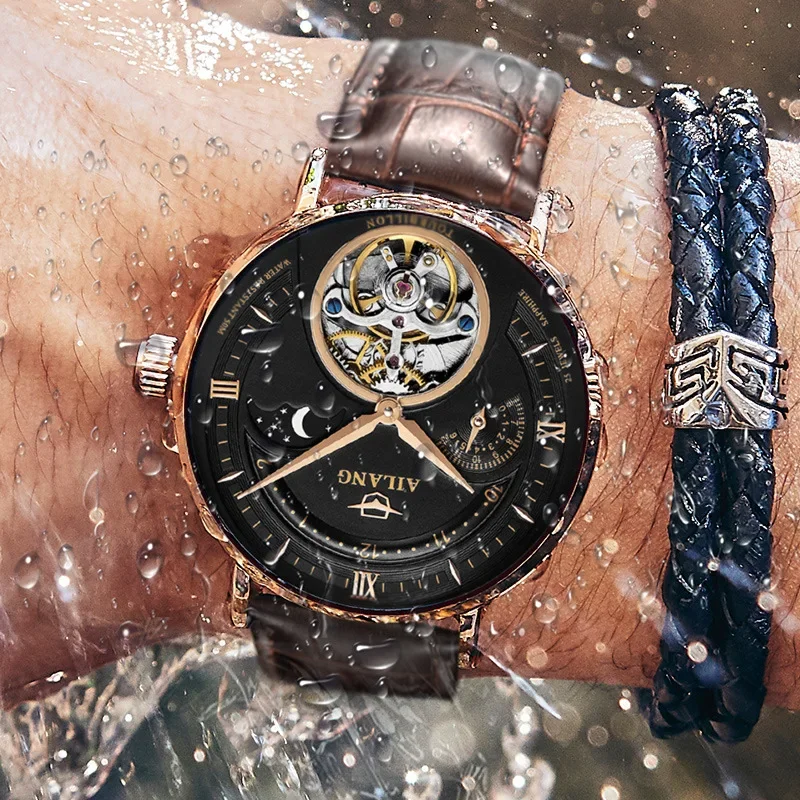 Часы мужские механические Автоматические роскошные деловые водонепроницаемые