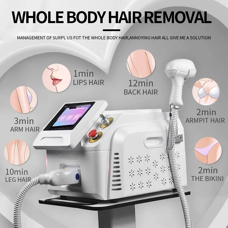 

Portable Painless Permanent Big Power 6000W High-End 808nm Diode Laser Hair Removal Machine