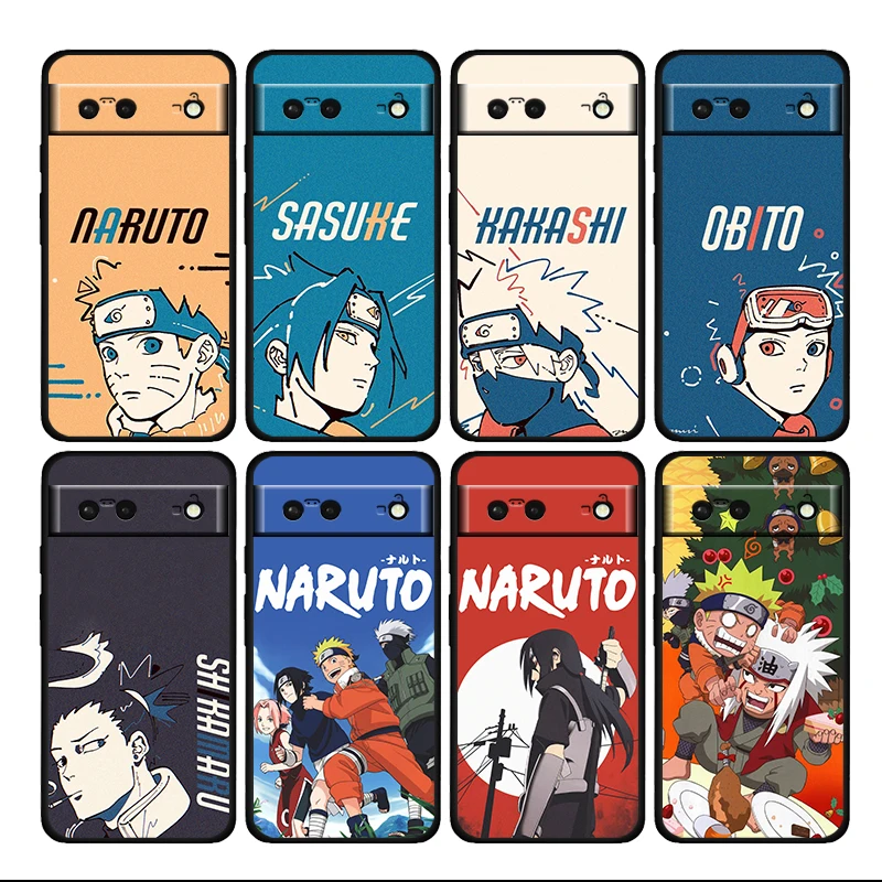 

Anime Naruto Cute Boy Cartoon Shockproof Cover for Google Pixel 6 6a 6Pro 5 5a 4 4a XL 5G Black Phone Case Shell Soft Coque Capa