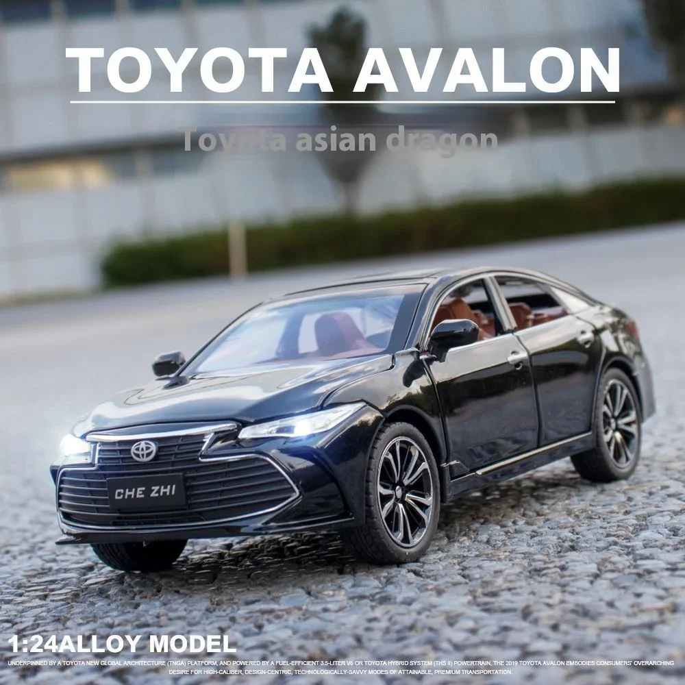 1:24 TOYOTA AVALON модель автомобиля из сплава литая под давлением звуковой свет
