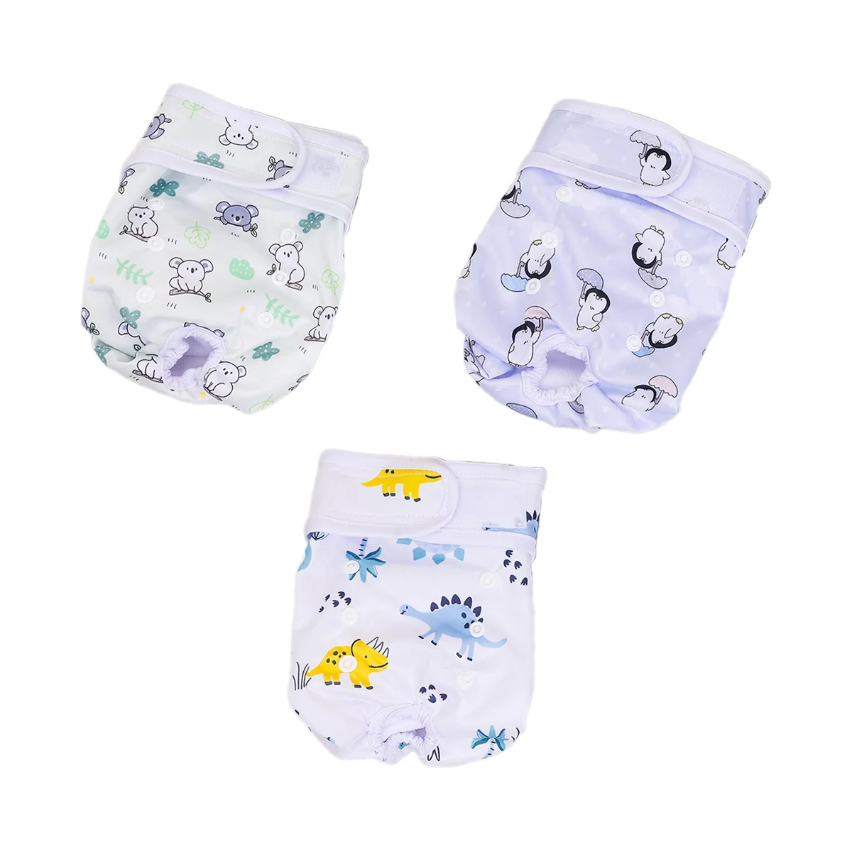 

3Pcs Washable Dog Diapers Female Reusable Doggie Diapers, Puppy Diapers, for Period Heat Incontinence Puppy Training, L