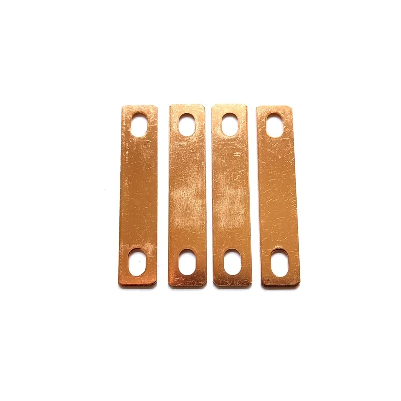 

4pcs Lithium Battery Bus Bar 56mm Hole Central Pitch Copper Posts Straps Clips M6 Hole Size For LiFePO4 CATL CALB Lishen EVE