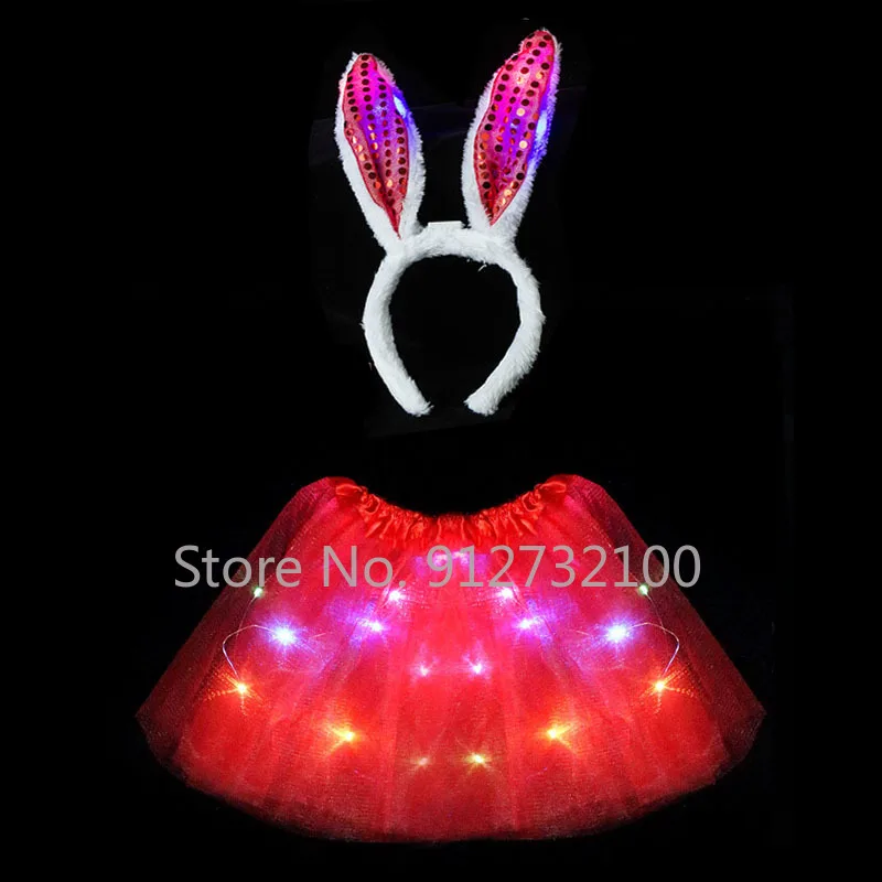 Светильник вязка на голову со светодиодсветодиодный плюшевыми ушками кролика