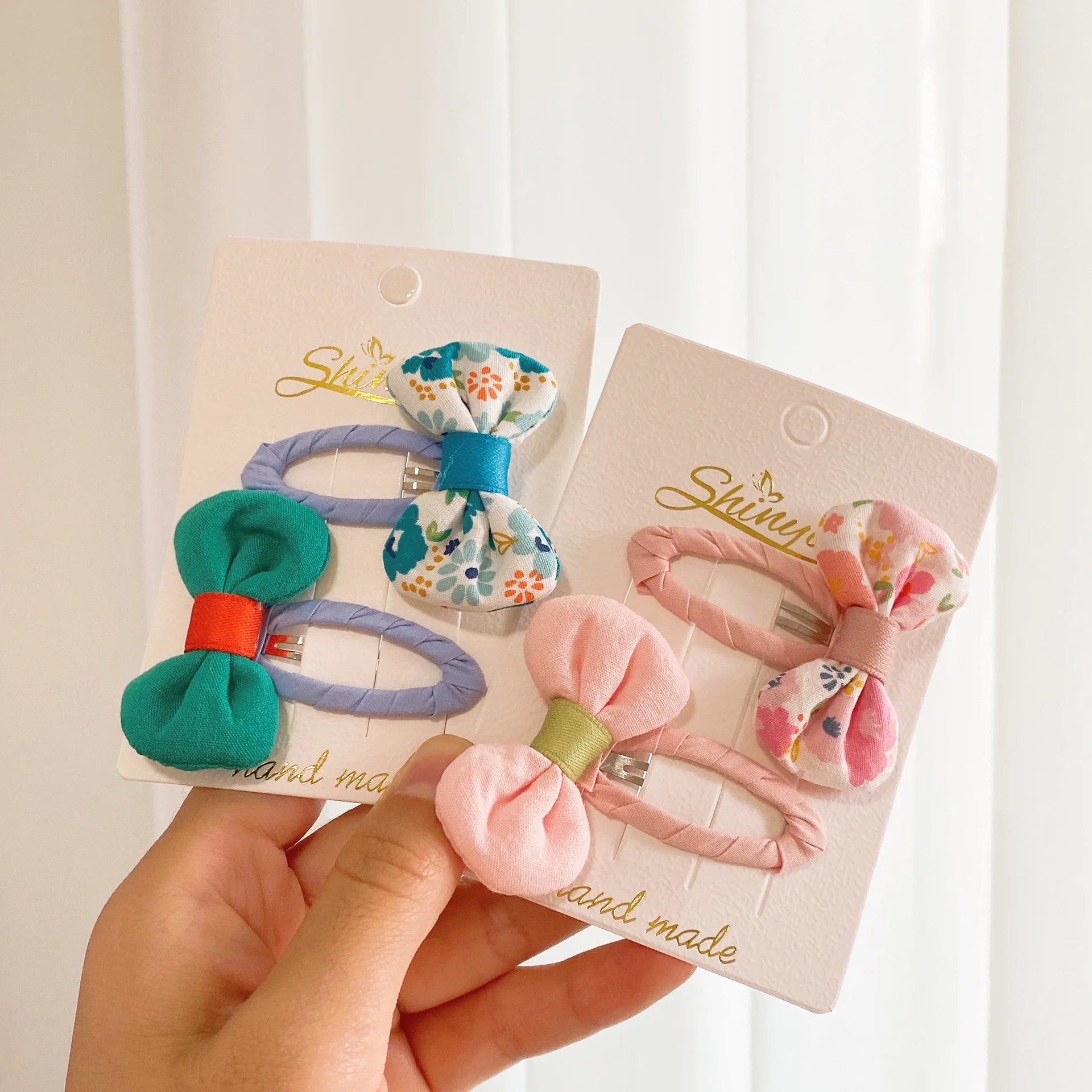 

New Hotsale 2pcs/set Children Hair Clips floral bow Baby Hairgrips Metal Barrettes Hair Accessories WLC005