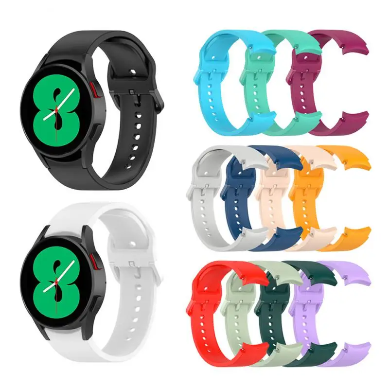 

40/44mm Replacement Wristband Waterproof Silicone Strap Sweatproof Universal Watch Band For Samsung Galaxy Watch 4 Thickened