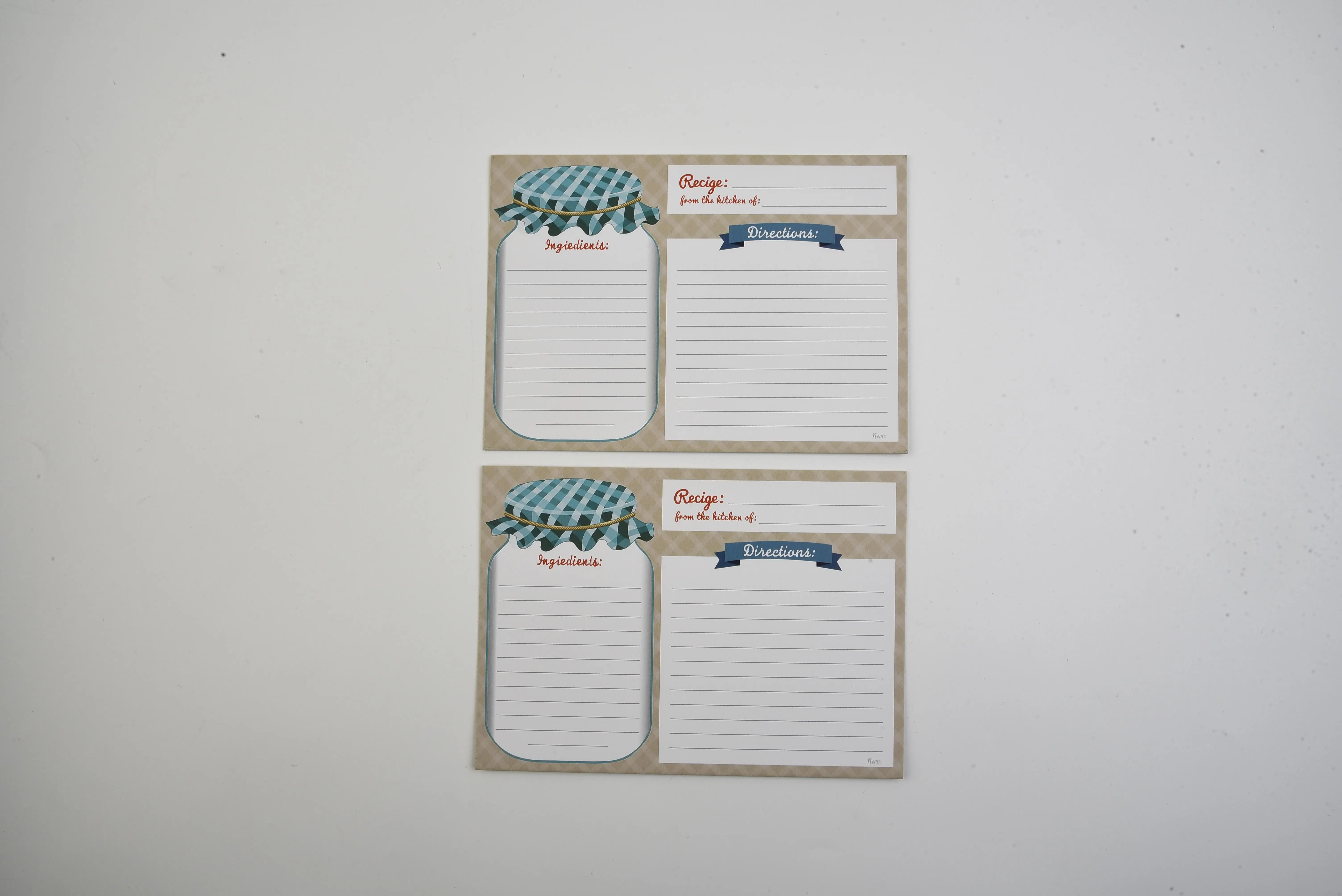 

25Pcs Kitchen Recipe Cards Double Sided Blank DIY Recipe Book Message Card For Home Kitchen Invitation Card Wedding Party Supply
